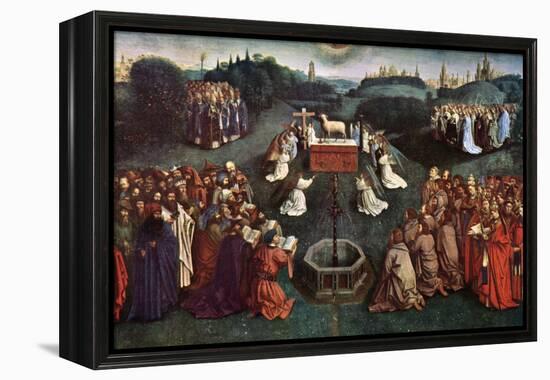 'The Adoration of the Mystic Lamb', The Ghent Altarpiece, 1432, (c1900-1920).Artist: Jan van Eyck-Jan Van Eyck-Framed Premier Image Canvas