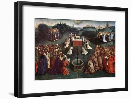 'The Adoration of the Mystic Lamb', The Ghent Altarpiece, 1432, (c1900-1920).Artist: Jan van Eyck-Jan Van Eyck-Framed Giclee Print