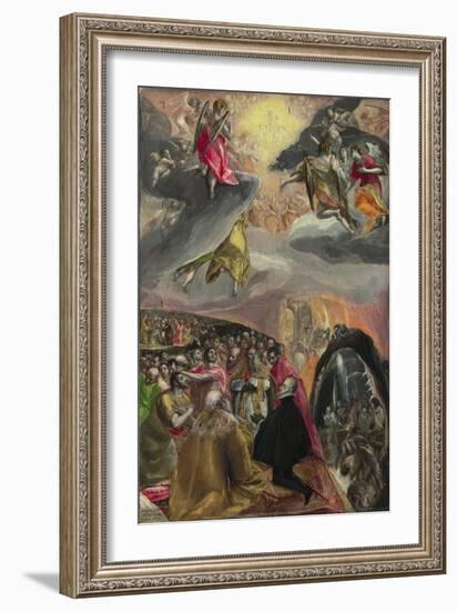 The Adoration of the Name of Jesus, 1570s-El Greco-Framed Giclee Print