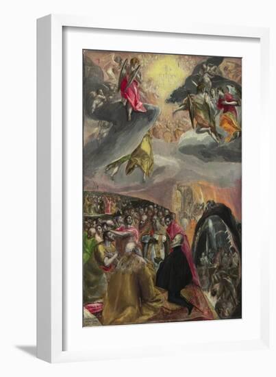 The Adoration of the Name of Jesus, 1570s-El Greco-Framed Giclee Print