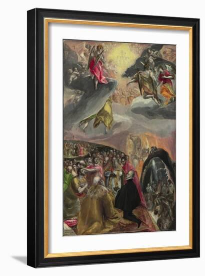 The Adoration of the Name of Jesus, 1570s-El Greco-Framed Giclee Print