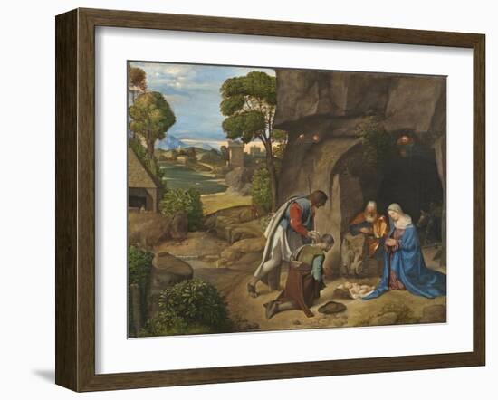 The Adoration of the Shepherds, 1505-10-Giorgione-Framed Giclee Print