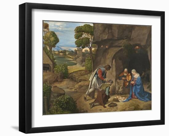 The Adoration of the Shepherds, 1505-10-Giorgione-Framed Giclee Print