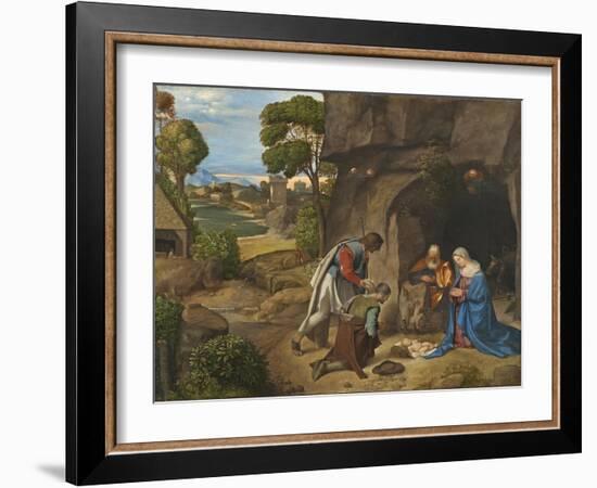 The Adoration of the Shepherds, 1505-10-Giorgione-Framed Giclee Print