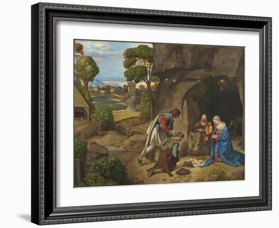 The Adoration of the Shepherds, 1505-10-Giorgione-Framed Giclee Print