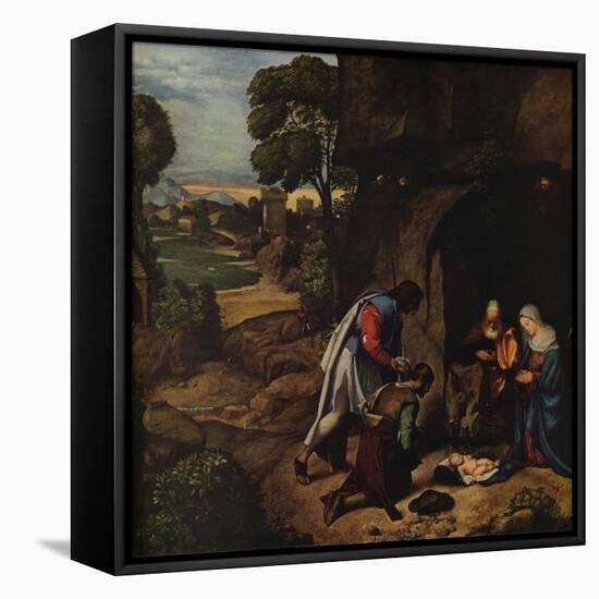 'The Adoration of the Shepherds', 1505-1510-Giorgione-Framed Premier Image Canvas