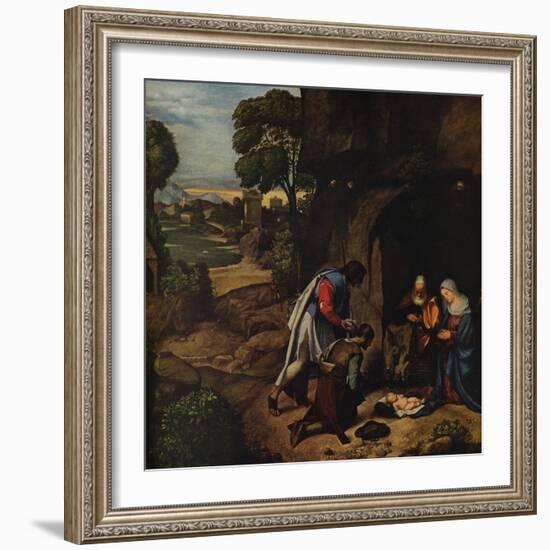 'The Adoration of the Shepherds', 1505-1510-Giorgione-Framed Giclee Print