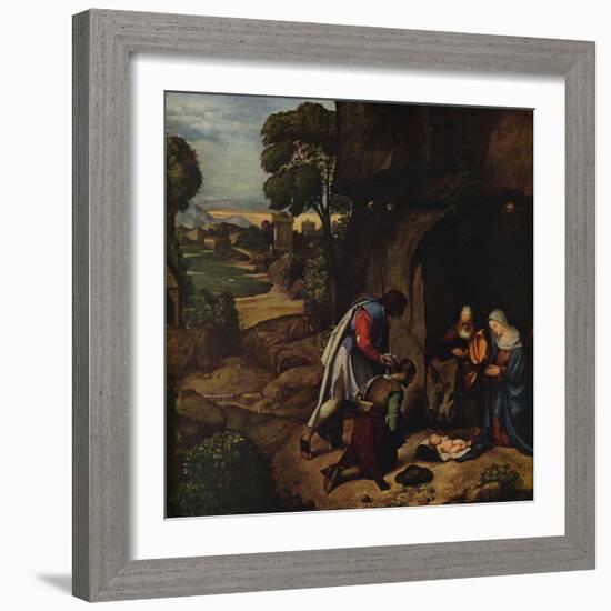 'The Adoration of the Shepherds', 1505-1510-Giorgione-Framed Giclee Print