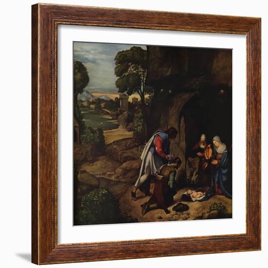 'The Adoration of the Shepherds', 1505-1510-Giorgione-Framed Giclee Print