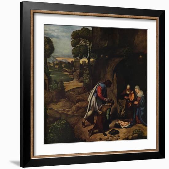 'The Adoration of the Shepherds', 1505-1510-Giorgione-Framed Giclee Print