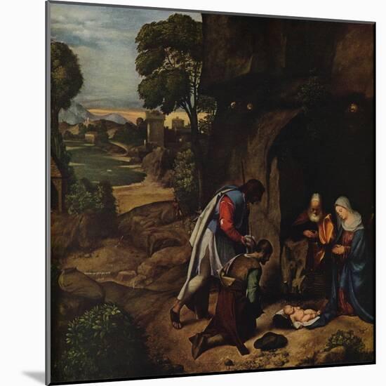 'The Adoration of the Shepherds', 1505-1510-Giorgione-Mounted Giclee Print