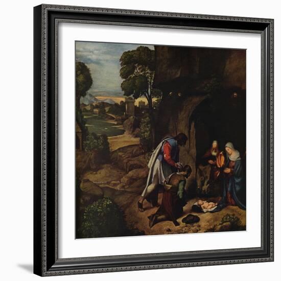 'The Adoration of the Shepherds', 1505-1510-Giorgione-Framed Giclee Print