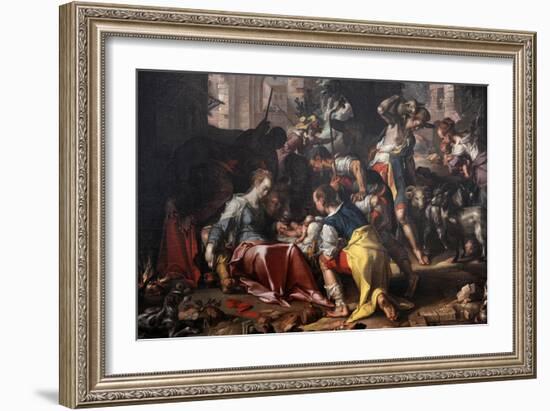 The Adoration of the Shepherds, 1598, by Joachim Wtewael (1566-1638). Netherlands-Joachim Wtewael-Framed Giclee Print