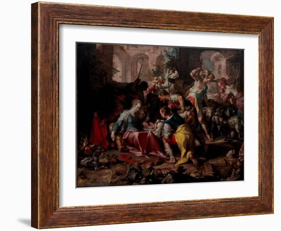 The Adoration of the Shepherds, 1598-Joachim Wtewael-Framed Giclee Print