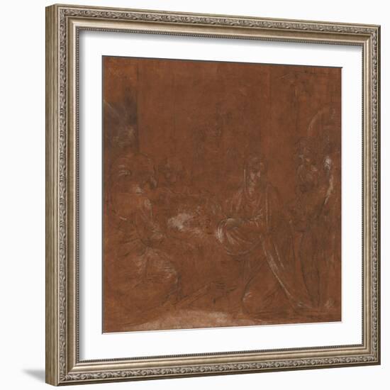 The Adoration of the Shepherds, 1611-12-Lodovico Carracci-Framed Giclee Print