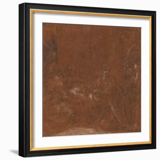 The Adoration of the Shepherds, 1611-12-Lodovico Carracci-Framed Giclee Print