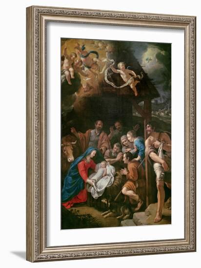 The Adoration of the Shepherds, 1628 (Oil on Canvas)-Philippe De Champaigne-Framed Giclee Print