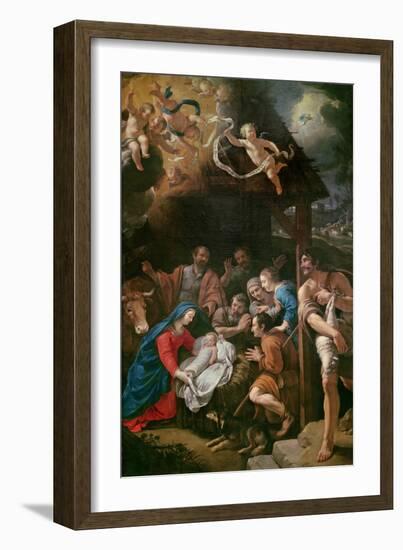 The Adoration of the Shepherds, 1628 (Oil on Canvas)-Philippe De Champaigne-Framed Giclee Print