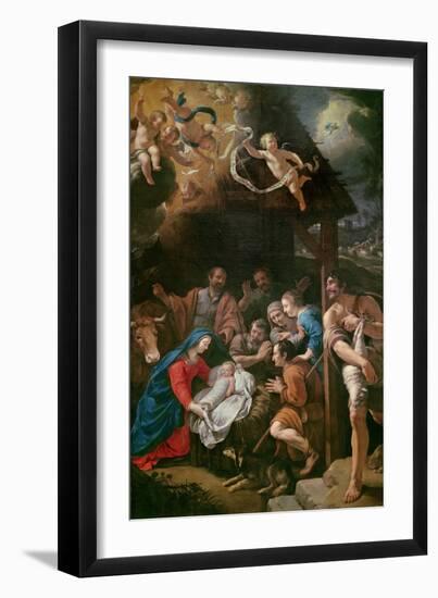 The Adoration of the Shepherds, 1628 (Oil on Canvas)-Philippe De Champaigne-Framed Giclee Print