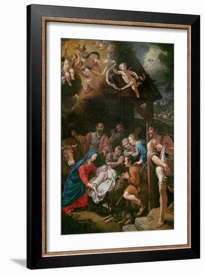 The Adoration of the Shepherds, 1628 (Oil on Canvas)-Philippe De Champaigne-Framed Giclee Print