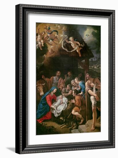 The Adoration of the Shepherds, 1628 (Oil on Canvas)-Philippe De Champaigne-Framed Giclee Print