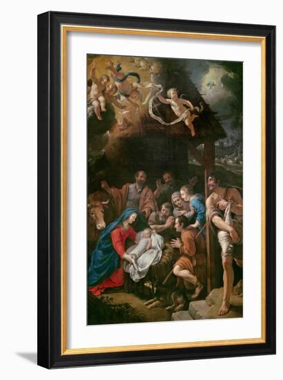 The Adoration of the Shepherds, 1628 (Oil on Canvas)-Philippe De Champaigne-Framed Giclee Print