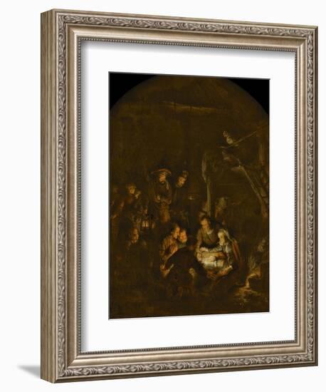 The Adoration of the Shepherds, 1646-Rembrandt van Rijn-Framed Giclee Print