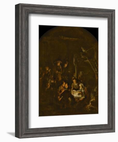 The Adoration of the Shepherds, 1646-Rembrandt van Rijn-Framed Giclee Print