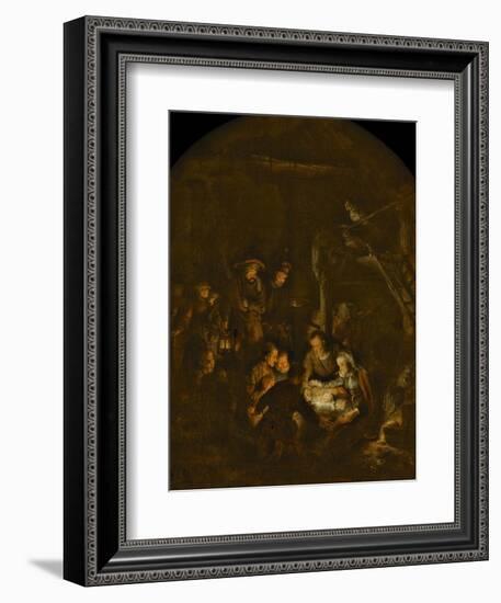 The Adoration of the Shepherds, 1646-Rembrandt van Rijn-Framed Giclee Print