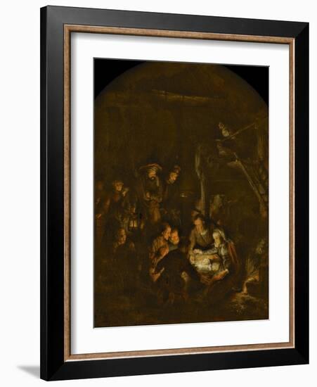 The Adoration of the Shepherds, 1646-Rembrandt van Rijn-Framed Giclee Print