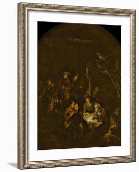 The Adoration of the Shepherds, 1646-Rembrandt van Rijn-Framed Giclee Print