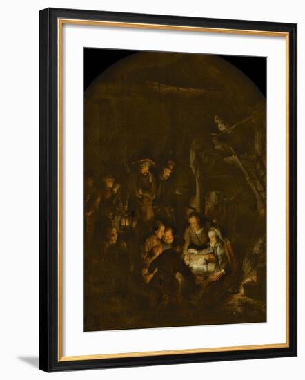 The Adoration of the Shepherds, 1646-Rembrandt van Rijn-Framed Giclee Print