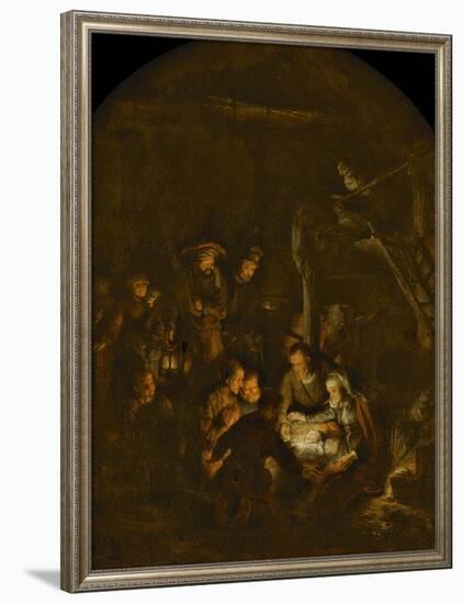 The Adoration of the Shepherds, 1646-Rembrandt van Rijn-Framed Giclee Print