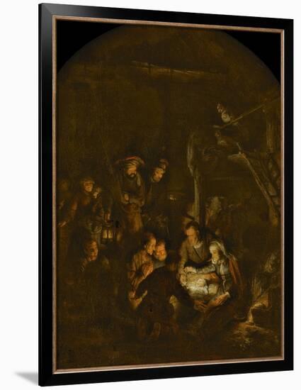 The Adoration of the Shepherds, 1646-Rembrandt van Rijn-Framed Giclee Print