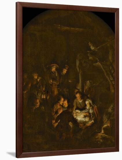 The Adoration of the Shepherds, 1646-Rembrandt van Rijn-Framed Giclee Print