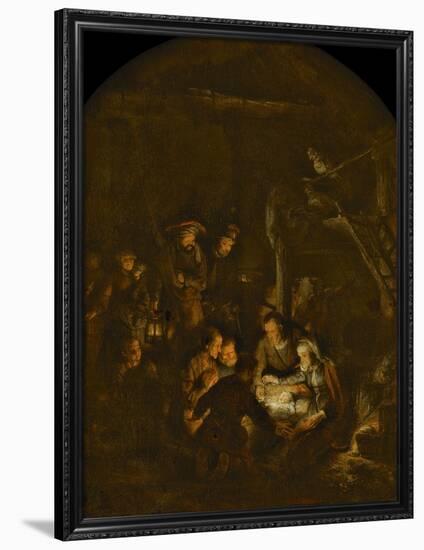 The Adoration of the Shepherds, 1646-Rembrandt van Rijn-Framed Giclee Print