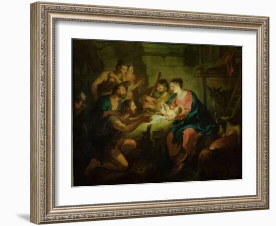 The Adoration of the Shepherds, 1725-Jean Francois de Troy-Framed Giclee Print