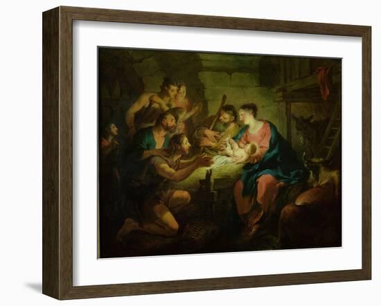 The Adoration of the Shepherds, 1725-Jean Francois de Troy-Framed Giclee Print