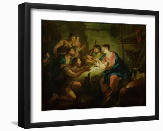 The Adoration of the Shepherds, 1725-Jean Francois de Troy-Framed Giclee Print