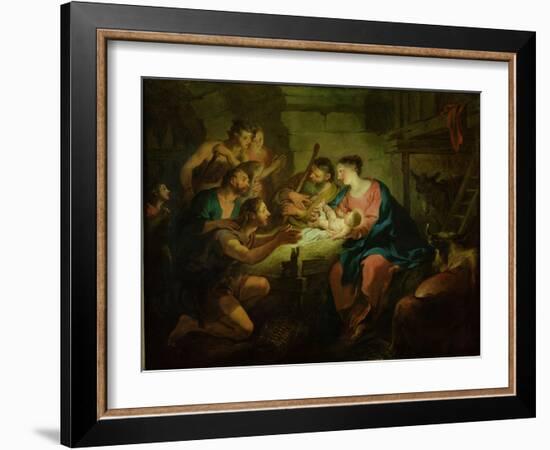 The Adoration of the Shepherds, 1725-Jean Francois de Troy-Framed Giclee Print