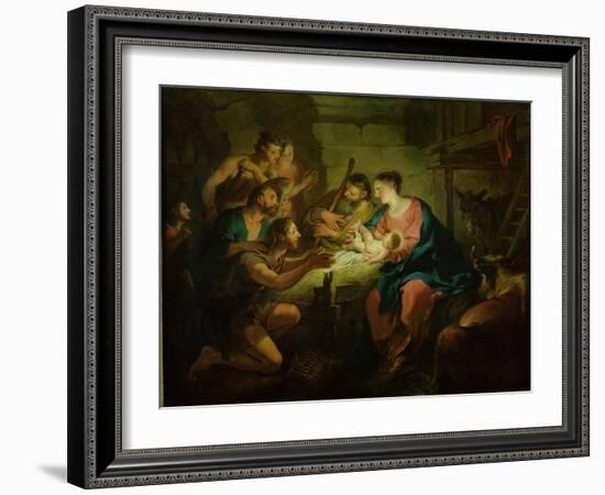 The Adoration of the Shepherds, 1725-Jean Francois de Troy-Framed Giclee Print