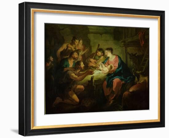 The Adoration of the Shepherds, 1725-Jean Francois de Troy-Framed Giclee Print