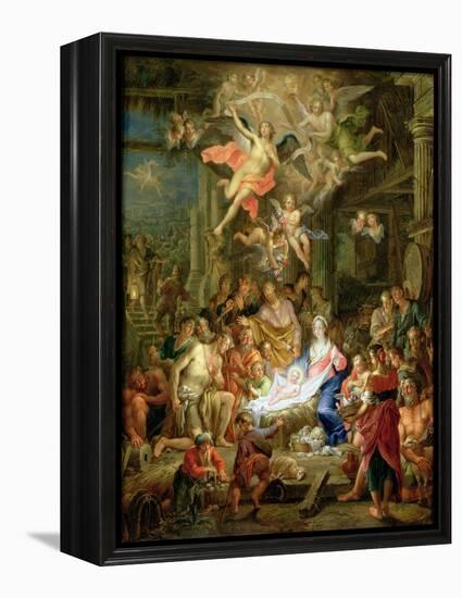 The Adoration of the Shepherds, 1741-Frans Christoph Janneck-Framed Premier Image Canvas