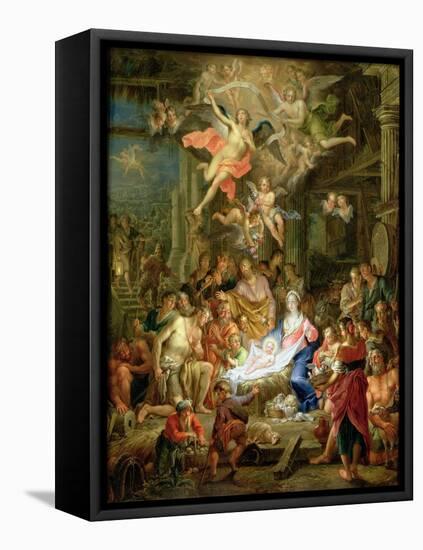 The Adoration of the Shepherds, 1741-Frans Christoph Janneck-Framed Premier Image Canvas