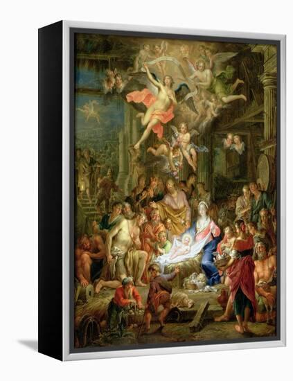 The Adoration of the Shepherds, 1741-Frans Christoph Janneck-Framed Premier Image Canvas