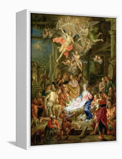 The Adoration of the Shepherds, 1741-Frans Christoph Janneck-Framed Premier Image Canvas