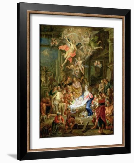 The Adoration of the Shepherds, 1741-Frans Christoph Janneck-Framed Giclee Print