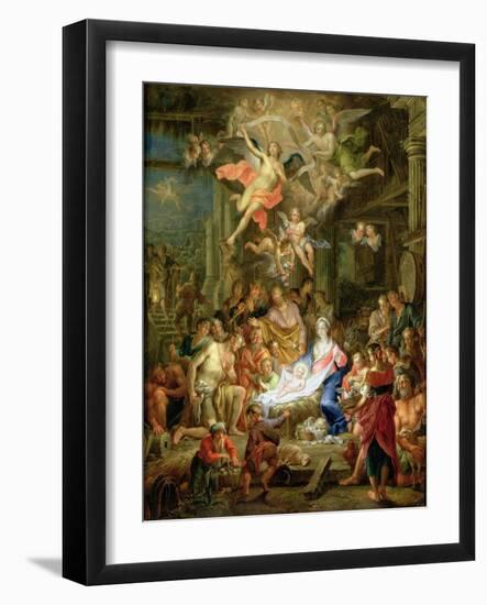 The Adoration of the Shepherds, 1741-Frans Christoph Janneck-Framed Giclee Print