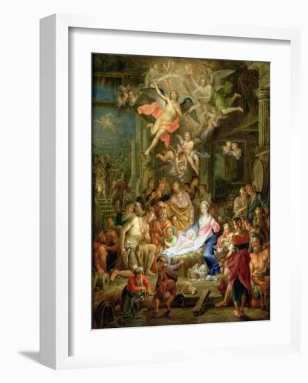 The Adoration of the Shepherds, 1741-Frans Christoph Janneck-Framed Giclee Print