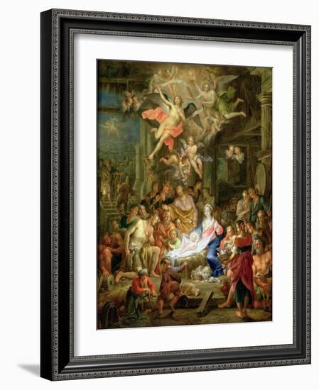 The Adoration of the Shepherds, 1741-Frans Christoph Janneck-Framed Giclee Print